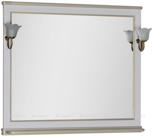 Зеркало Aquanet Валенса 110 белый кракелюр золото 00182648