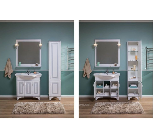 Зеркало Aquanet Валенса 90 белый кракелюр/серебро 00180040