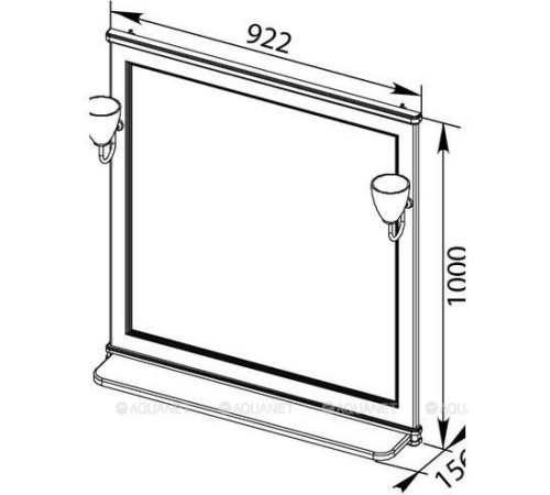 Зеркало Aquanet Валенса 90 белый кракелюр/серебро 00180040