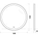 Зеркало BelBagno Raggio 1000 мм круглое LED сенсор теплая подсветка SPC-RNG-1000-LED-TCH-WARM