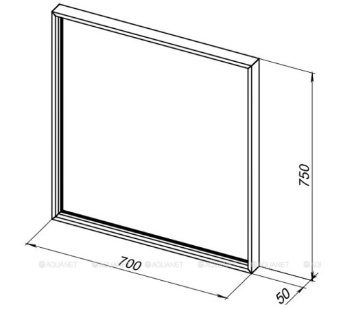 Зеркало De Aqua Алюминиум 70 см с подсветкой 4 стороны медь 00261708
