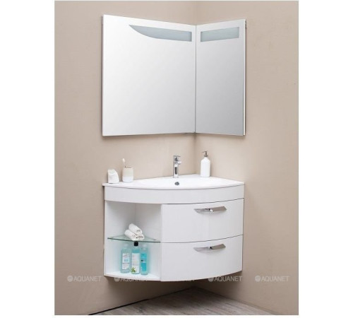 Зеркало De Aqua Трио Люкс 890х550 мм правое белый 184504