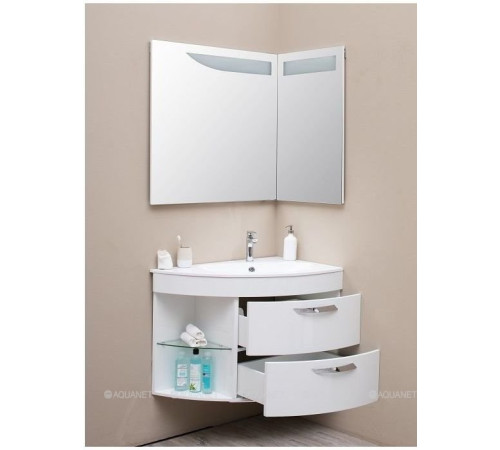 Зеркало De Aqua Трио Люкс 890х550 мм правое белый 184504