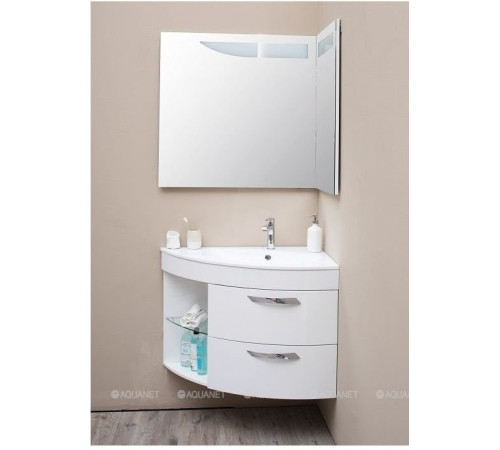 Зеркало De Aqua Трио Люкс 890х550 мм правое белый 184504