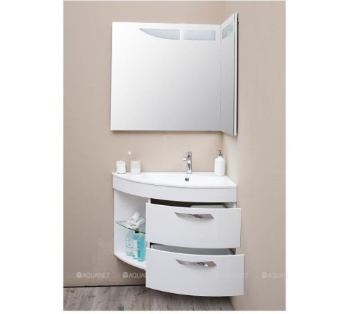 Зеркало De Aqua Трио Люкс 890х550 мм правое белый 184504