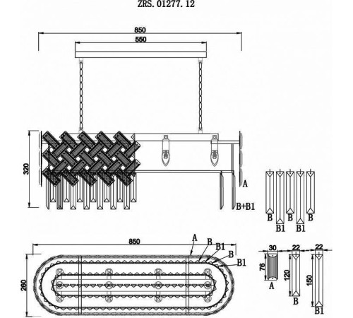 Подвесной светильник Zortes Dia ZRS.01277.12