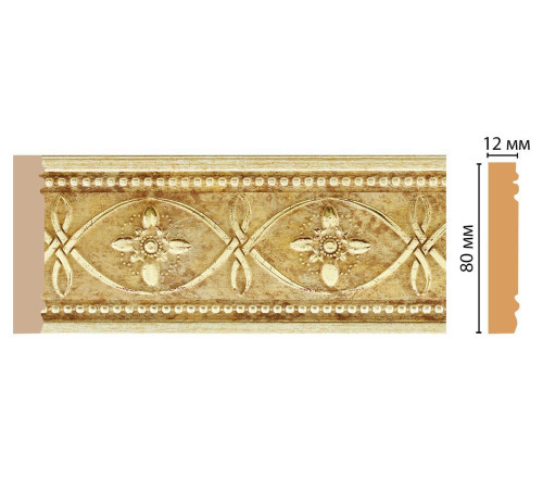 Молдинг DECOMASTER 150-933 ДМ 80х12х2400 мм 150-933 ДМ