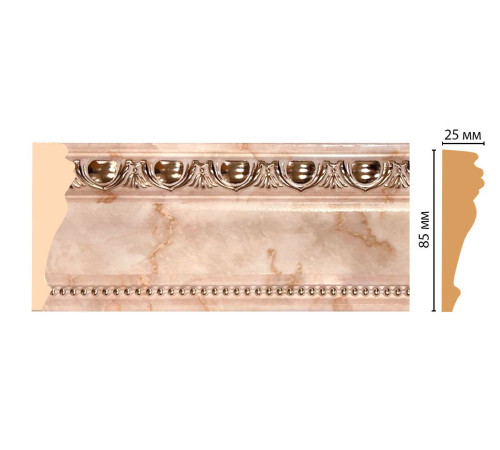 Молдинг DECOMASTER 152 85х25х2400 мм 152-80A ДМ