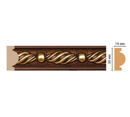 Молдинг DECOMASTER 157-51 ДМ 30х13х2400 мм 157-51 ДМ