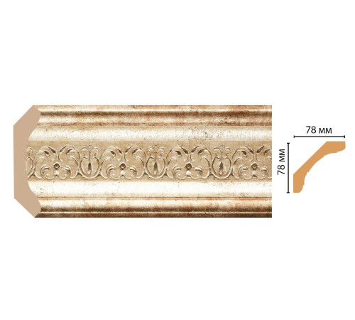 Плинтус потолочный DECOMASTER 76х76х2400 мм 169-127