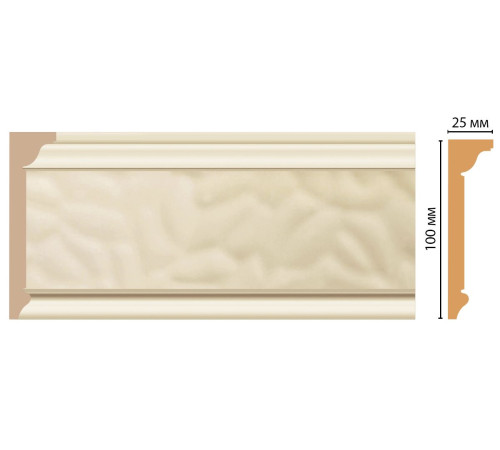 Плинтус потолочный Decomaster D215-61 100х25х2400 мм D215-61