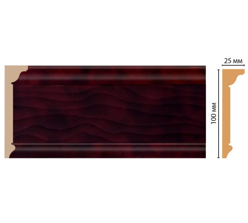 Плинтус потолочный Decomaster D218-62 100х25х2400 мм D218-62