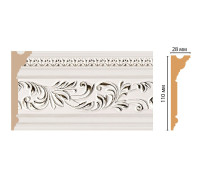 Плинтус потолочный DECOMASTER D225-60 ДМ 110х28х2400 мм D225-60 ДМ