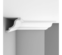 Плинтус потолочный гладкий Decomaster 150х152х2400 мм 96267