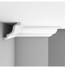 Плинтус потолочный гладкий Decomaster 150х152х2400 мм 96267