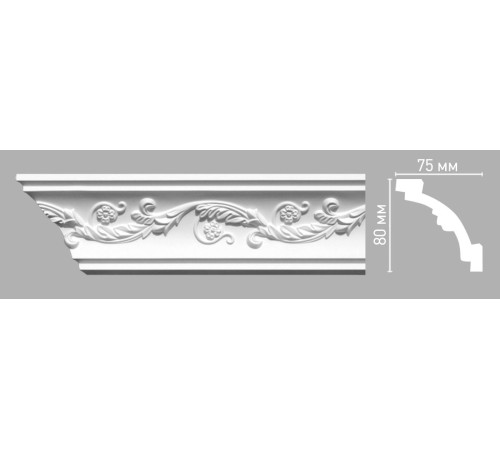 Плинтус потолочный с рисунком DECOMASTER 95020 80х75х2400 мм 95020