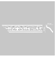 Плинтус потолочный DECOMASTER 95292 с рисунком полиуретан 94х94х2400 мм 95292