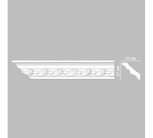 Плинтус потолочный с рисунком DECOMASTER 95861F гибкий 67х45х2400 мм 95861F