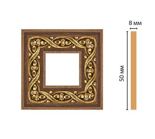 Вставка декоративная цветная Decomaster 50х50х8 мм 130-2-3