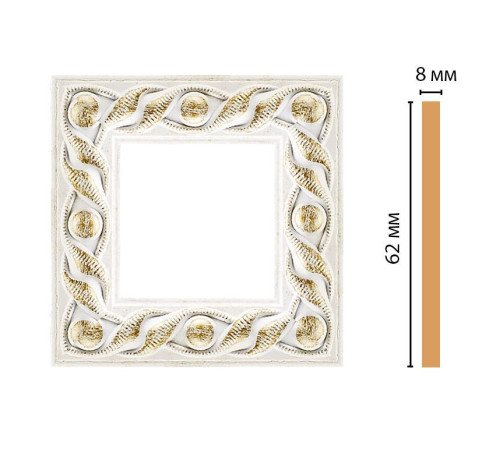 Вставка декоративная цветная Decomaster 62х62х8 мм 130-2-40