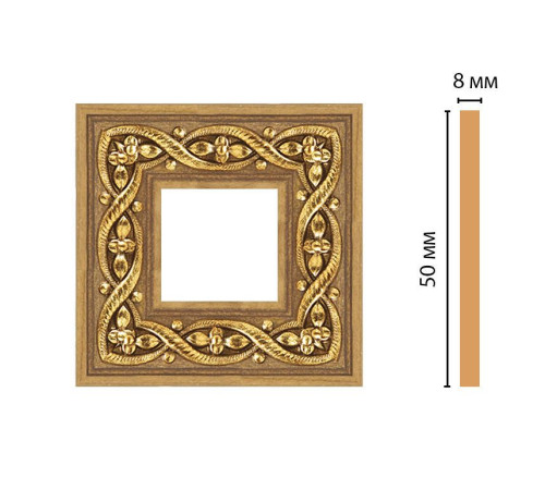 Вставка декоративная цветная Decomaster 50х50х8 мм 130-2-4