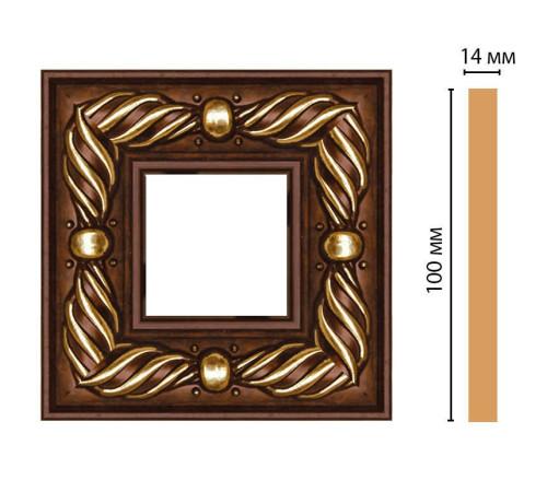 Вставка декоративная DECOMASTER 157-2-51 100x100x14 мм 157-2-51