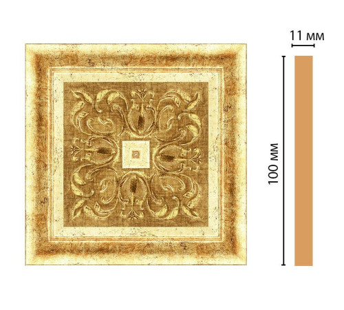 Вставка декоративная цветная Decomaster 100х100х11 мм 164-2-126