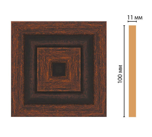 Вставка декоративная DECOMASTER D205-966 100х100х11 мм D205-966