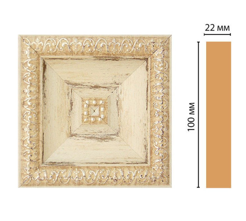 Вставка декоративная DECOMASTER D207-1028 100х100х22 мм D207-1028