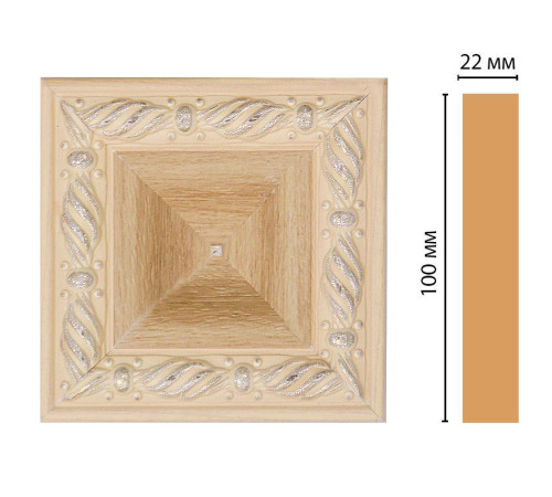 Вставка декоративная DECOMASTER D207-11 100х100х22 мм D207-11