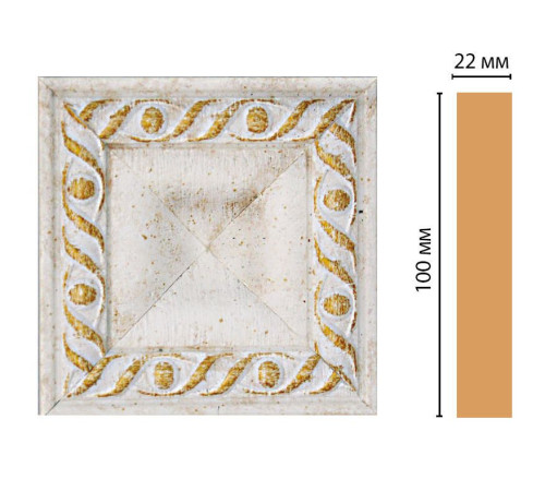 Вставка декоративная DECOMASTER D207 100x100x22 мм D207-40