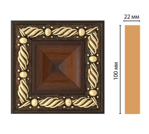 Вставка декоративная DECOMASTER D207 100x100x22 мм D207-51