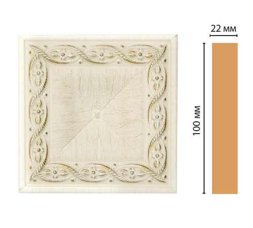 Вставка декоративная DECOMASTER D207 100x100x22 мм D207-6