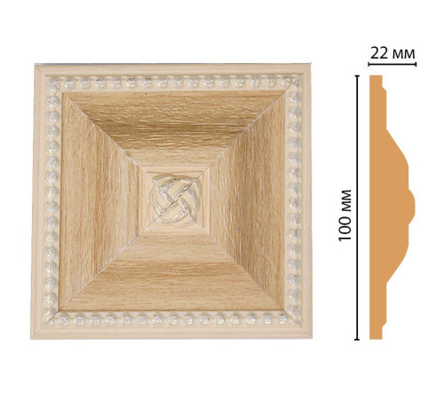 Вставка декоративная DECOMASTER D209 100х100х22 мм D209-11