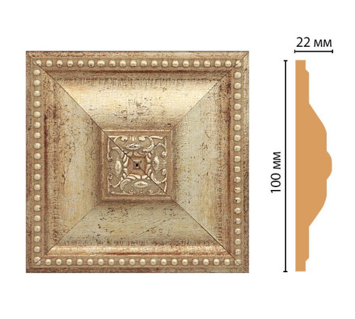 Вставка декоративная DECOMASTER D209 100х100х22 мм D209-127