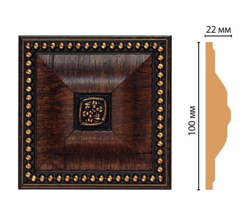 Вставка декоративная Decomaster D209-2 100x100x22 мм D209-2