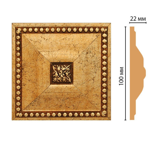 Вставка декоративная Decomaster D209-552 100x100x22 мм D209-552