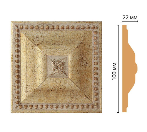 Вставка декоративная Decomaster D209-553 100x100x22 мм D209-553