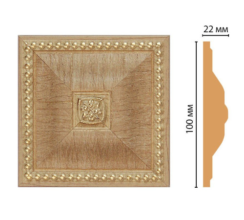 Вставка декоративная Decomaster D209-5 100x100x22 мм D209-5
