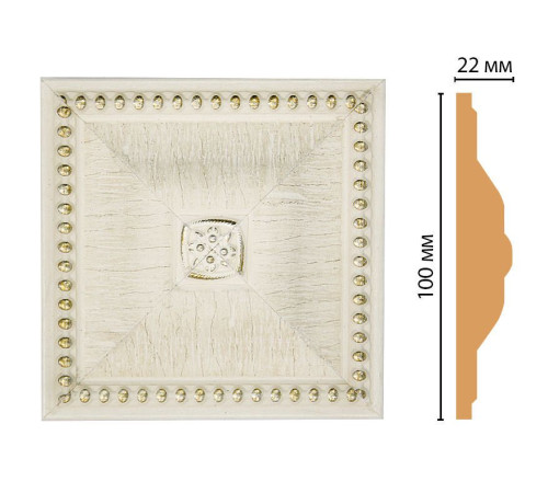 Вставка декоративная Decomaster D209-6 100x100x22 мм D209-6