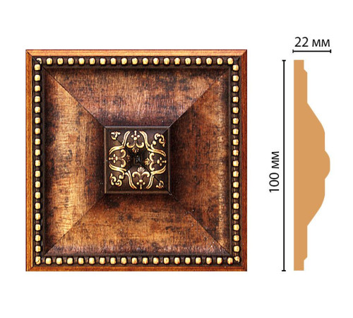 Вставка декоративная Decomaster D209-767 100x100x22 мм D209-767