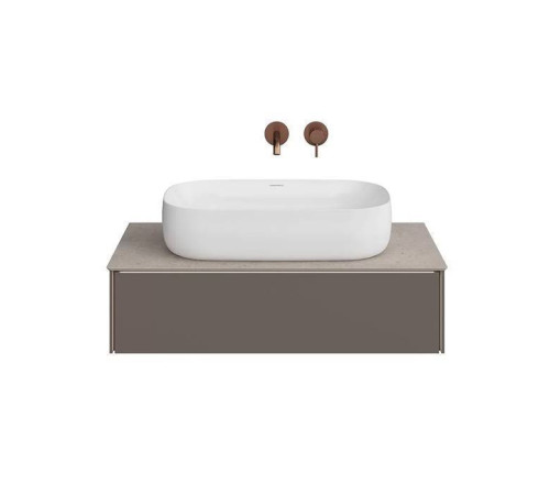 Тумба под раковину подвесная Kerama Marazzi Magica 88.4х48.5х22 см 1 ящик вечерний серый матовый MA.90.1/EGR.M