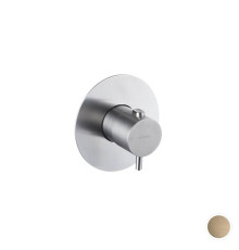 Смеситель для душа Newform X-STEEL 316 встраиваемый термостатический внешняя часть PVD brushed pale gold 67670EX.59.098