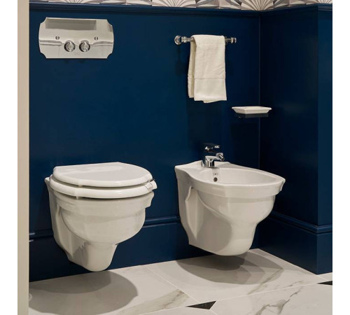 Биде подвесное Devon&Devon Westminster 35х36 см 1 отверстие белый IBBID1FSWES