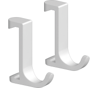 Крючок узкий Hansgrohe WallStoris 2 шт матовый белый 27929700