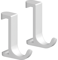 Крючок узкий Hansgrohe WallStoris 2 шт матовый белый 27929700