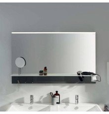 Зеркало с полкой и подсветкой Burgbad Eqio 120х76.9х15 см серый SEZQ120F2010