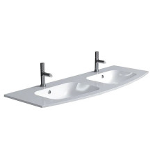 Раковина стеклянная Jacob Delafon Nona 140 см двойная матовый белый EB1887RU-DE1