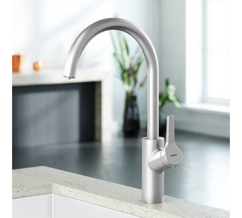 Смеситель для кухни AM.PM Eclipse с каналом для питьевой воды никель 310721400