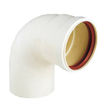 Колено 90° Ferroli для раздельного дымохода Ø 60 мм 1KWMA88W